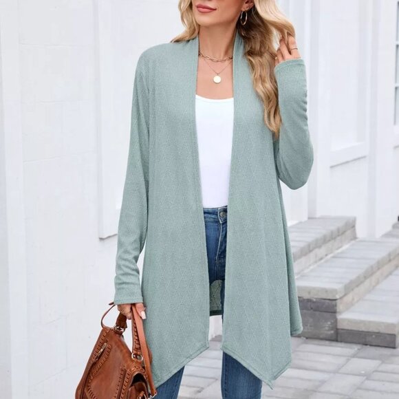 Open Front Long Cardigan - Picture 4 of 12